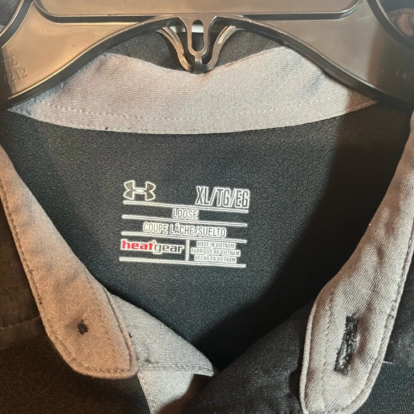 Men’s Under Armour Black Polo Size XL - Picture 3 of 4